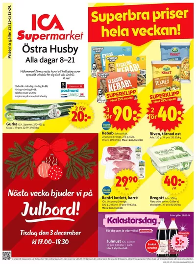 ICA Supermarket-katalog i Östra Ny | Spara nu med våra deals | 2024-11-25 - 2024-12-01