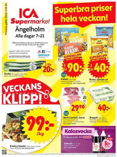 ICA Supermarket-katalog i Häljaröd | Exklusiva fynd | 2024-11-25 - 2024-12-01