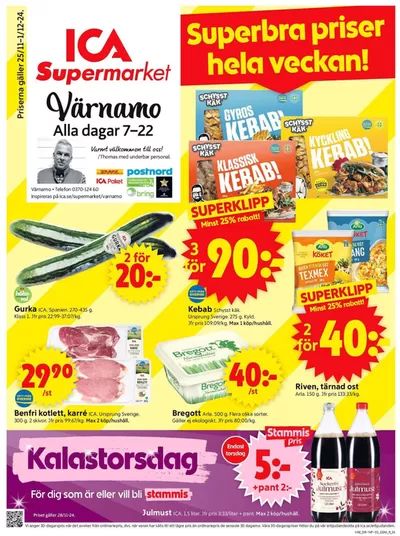 ICA Supermarket-katalog i Tallberga | Exklusiva deals för våra kunder | 2024-11-25 - 2024-12-01