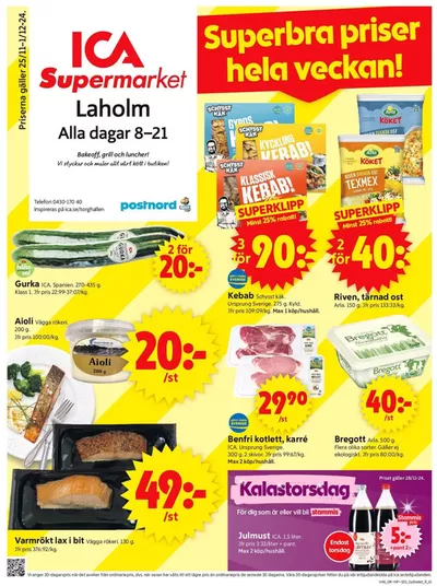 ICA Supermarket-katalog i Hov (Skåne) | Top-erbjudanden för alla fyndjägare | 2024-11-25 - 2024-12-01