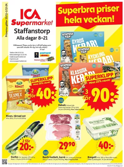 ICA Supermarket-katalog i Vallby (Staffanstorp) | Rabatter och kampanjer | 2024-11-25 - 2024-12-01