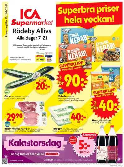 ICA Supermarket-katalog i Stengöl och Svensgöl norra | Aktuella deals och erbjudanden | 2024-11-25 - 2024-12-01