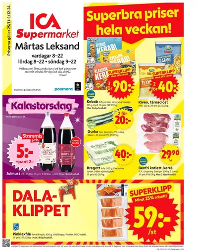 ICA Supermarket-katalog i Nittsjö | Spara nu med våra deals | 2024-11-25 - 2024-12-01