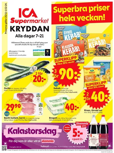 ICA Supermarket-katalog i Almvik (Stockholm) | Top-erbjudanden för sparrävar | 2024-11-25 - 2024-12-01