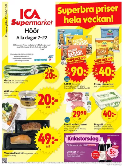 ICA Supermarket-katalog i Häglinge | Stort urval av erbjudanden | 2024-11-25 - 2024-12-01