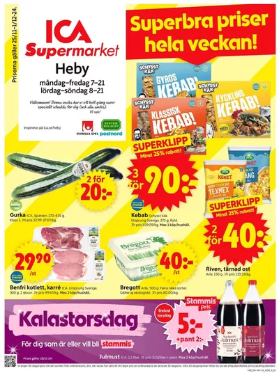 ICA Supermarket-katalog i Haga (Heby) | Exklusiva deals för våra kunder | 2024-11-25 - 2024-12-01