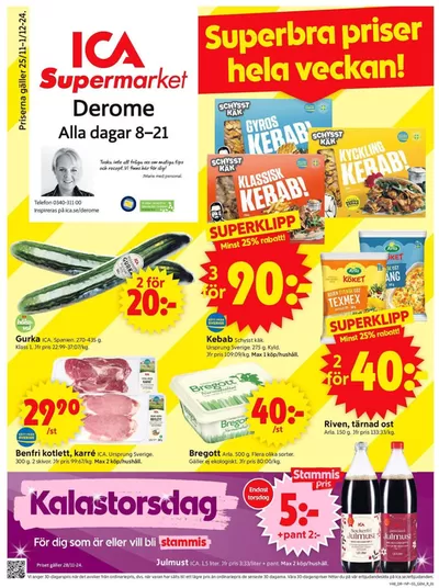 ICA Supermarket-katalog i Välinge | Top-erbjudanden för sparrävar | 2024-11-25 - 2024-12-01