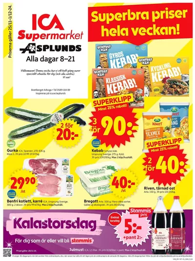 ICA Supermarket-katalog i Oppboga | Spara nu med våra deals | 2024-11-25 - 2024-12-01