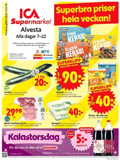 ICA Supermarket-katalog i Lidnäs | Exklusiva deals för våra kunder | 2024-11-25 - 2024-12-01