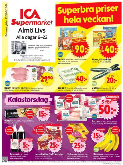 ICA Supermarket-katalog i Tegen och Grötån | Top-deals för alla kunder | 2024-11-25 - 2024-12-01