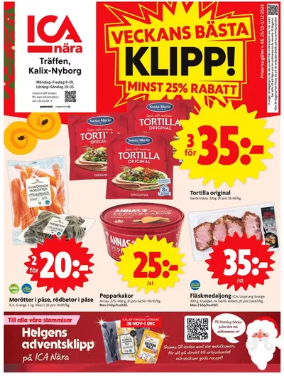 ICA Nära-katalog i Knävland och Påläng | Top-deals och rabatter | 2024-11-25 - 2024-12-01