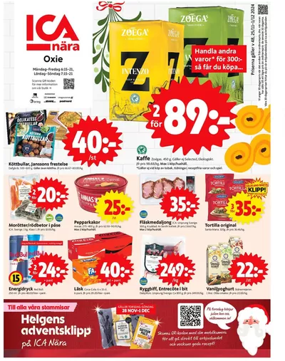 ICA Nära-katalog i Lilla Svedala | Spara nu med våra deals | 2024-11-25 - 2024-12-01