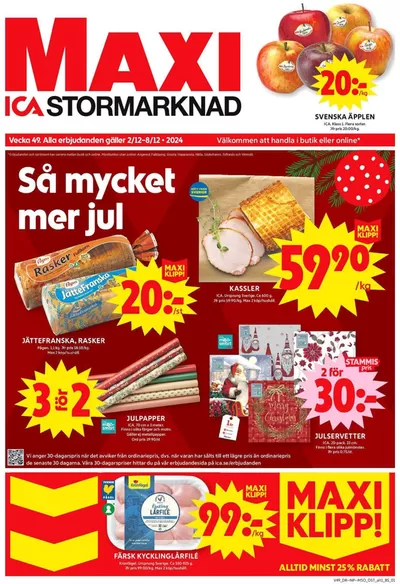 ICA Maxi-katalog i Solna | Exklusiva deals för våra kunder | 2024-11-30 - 2024-12-14