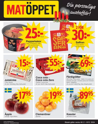 Matöppet-katalog i Huddinge | Matöppet Veckans DR-blad | 2024-12-02 - 2024-12-08