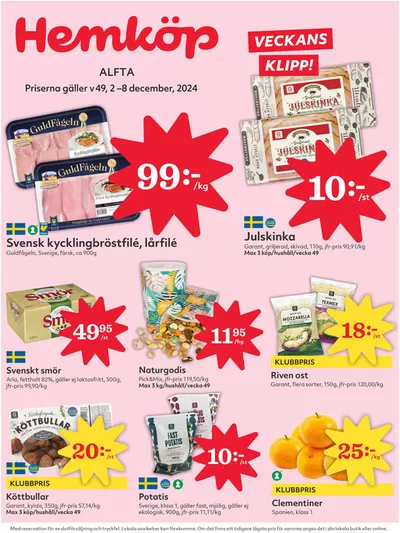 Hemköp-katalog i Alfta | Hemköp Erbjudanden | 2024-12-02 - 2024-12-08