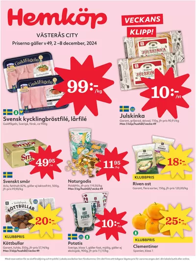 Hemköp-katalog i Västerås | Top-deals för alla kunder | 2024-12-02 - 2024-12-08