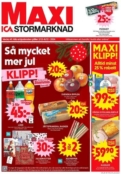 ICA Maxi-katalog i Linköping | Top-erbjudanden för sparrävar | 2024-12-02 - 2024-12-08