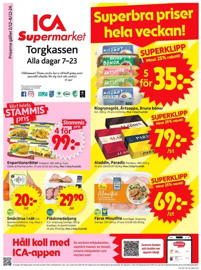 ICA Supermarket-katalog i Uppsala | Attraktiva specialerbjudanden för alla | 2024-12-02 - 2024-12-08