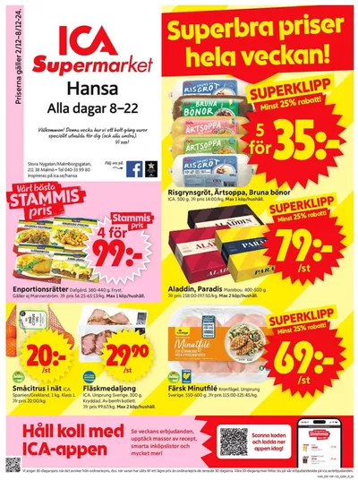 ICA Supermarket-katalog i Malmö | Aktuella specialerbjudanden | 2024-12-02 - 2024-12-08