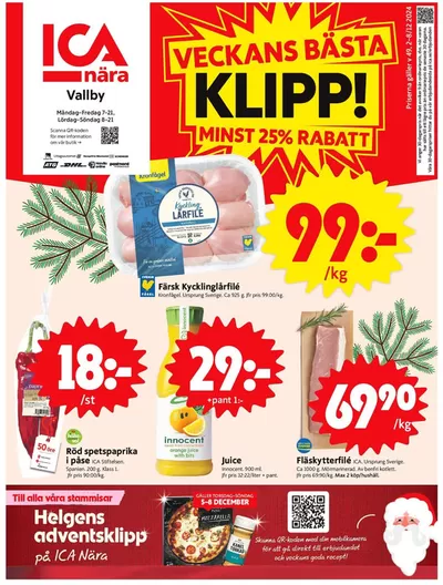 ICA Nära-katalog i Västerås | Exklusiva deals för våra kunder | 2024-12-02 - 2024-12-08