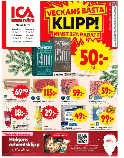 ICA Nära-katalog i Helsingborg | Top-deals för alla kunder | 2024-12-02 - 2024-12-08