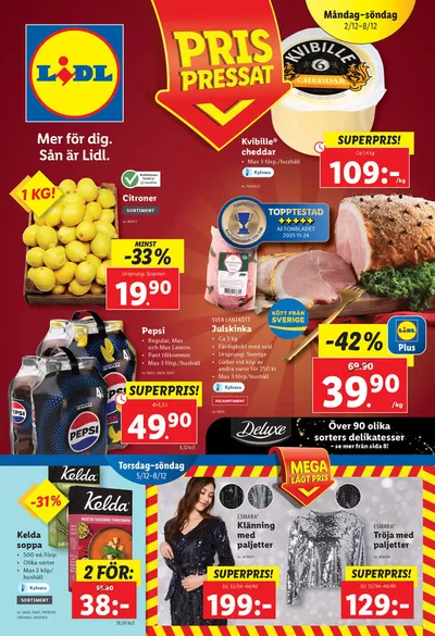 Lidl-katalog i Strängnäs | Top-erbjudanden för sparrävar | 2024-12-02 - 2024-12-08