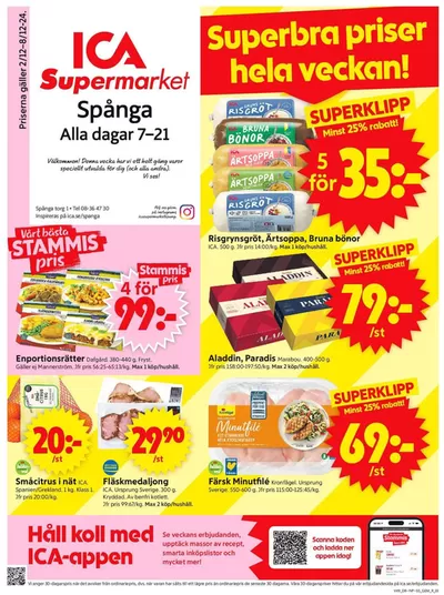 ICA Supermarket-katalog i Kista | Spara nu med våra deals | 2024-12-02 - 2024-12-08