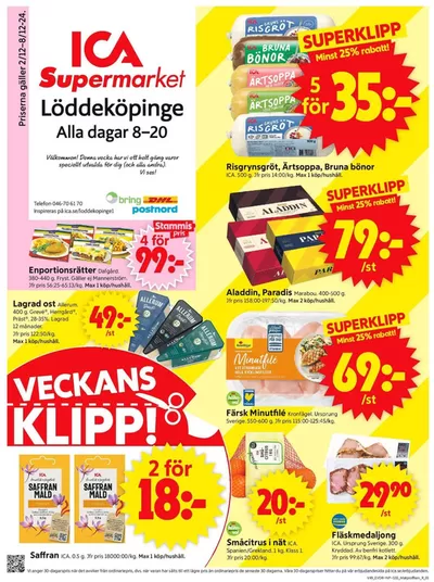 ICA Supermarket-katalog i Malmö | Exklusiva fynd | 2024-12-02 - 2024-12-08