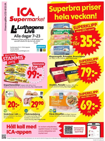 ICA Supermarket-katalog i Uppsala | Top-deals för alla kunder | 2024-12-02 - 2024-12-08