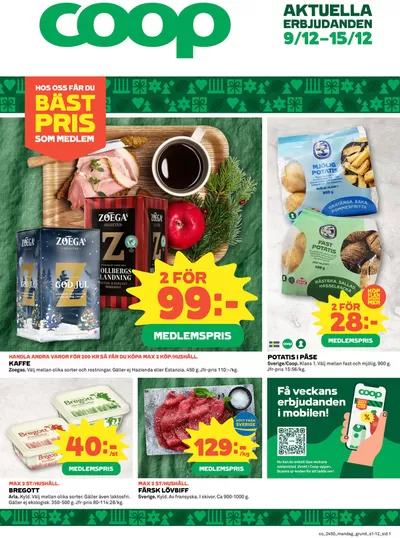 Coop-katalog i Stockholm | Top-erbjudanden för sparrävar | 2024-12-09 - 2024-12-15