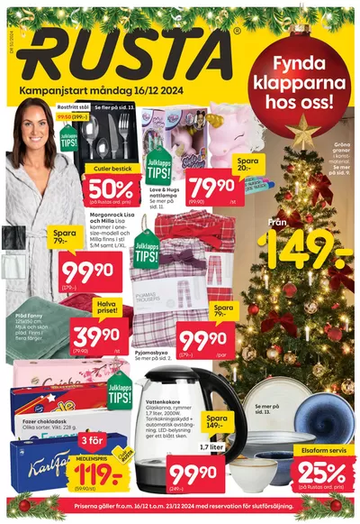 Rusta-katalog i Stockholm | Rusta reklambad | 2024-12-16 - 2024-12-23