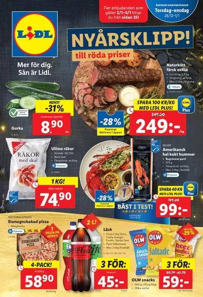 Erbjudanden av Matbutiker i Göteborg | Exklusiva deals för våra kunder de Lidl | 2024-12-26 - 2025-01-05