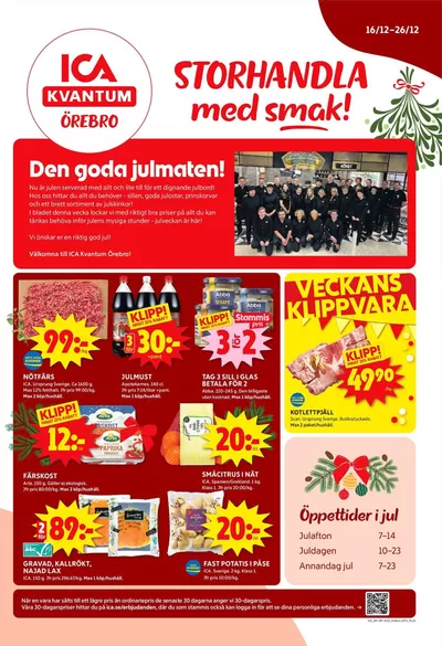 ICA Kvantum-katalog i Örebro | Exklusiva deals och fynd | 2024-12-16 - 2024-12-22