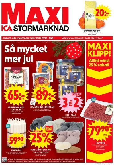 ICA Maxi-katalog i Bromölla | Stort urval av erbjudanden | 2024-12-23 - 2024-12-29