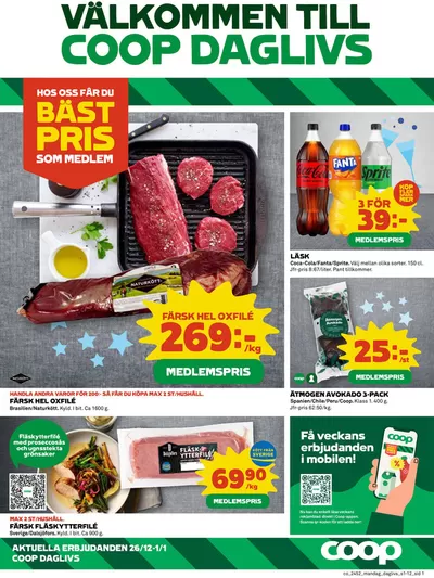 Coop Daglivs-katalog i Täby | Fantastiskt erbjudande för alla kunder | 2024-12-26 - 2025-01-01