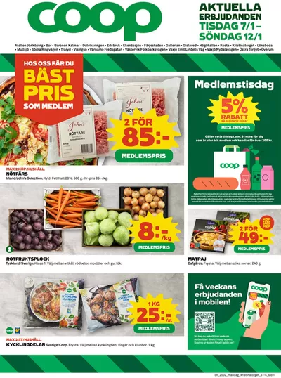 Erbjudanden av Matbutiker i Kalmar | Top-deals för alla kunder de Coop | 2025-01-07 - 2025-01-12