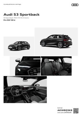 Audi-katalog i Malmö | Audi S3 Sportback | 2023-11-08 - 2024-11-08