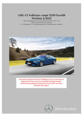 Mercedes-Benz-katalog i Huddinge | Mercedes-Benz 4 Door Coupe X290-fl | 2023-11-10 - 2024-11-10