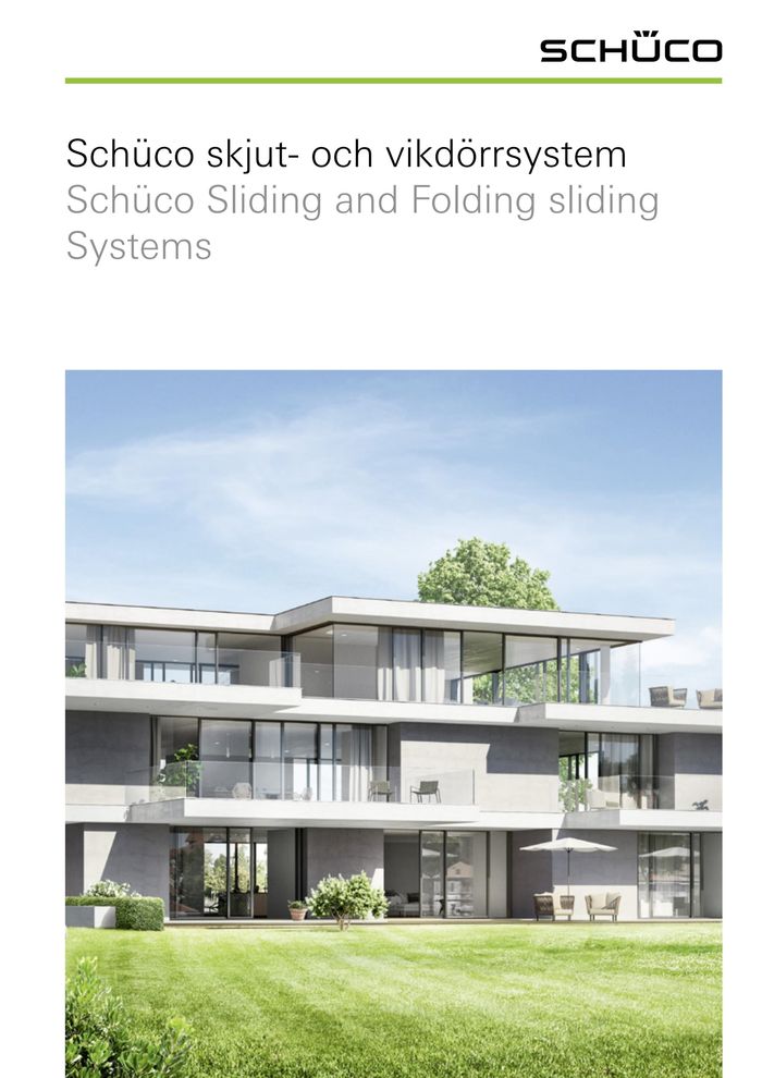 Woody Bygghandel-katalog | Schüco skjut- och vikdörrsystem | 2024-02-15 - 2024-04-30