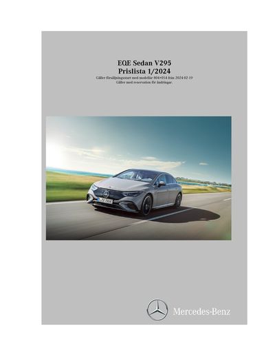 Mercedes-Benz-katalog i Malmö | Mercedes-Benz Saloon V295 | 2024-02-22 - 2025-02-22