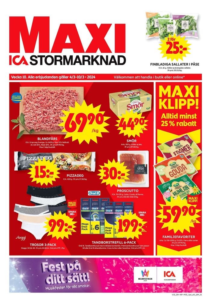 ICA Maxi Erbjudanden & Reklamblad Mars 2024 Tiendeo