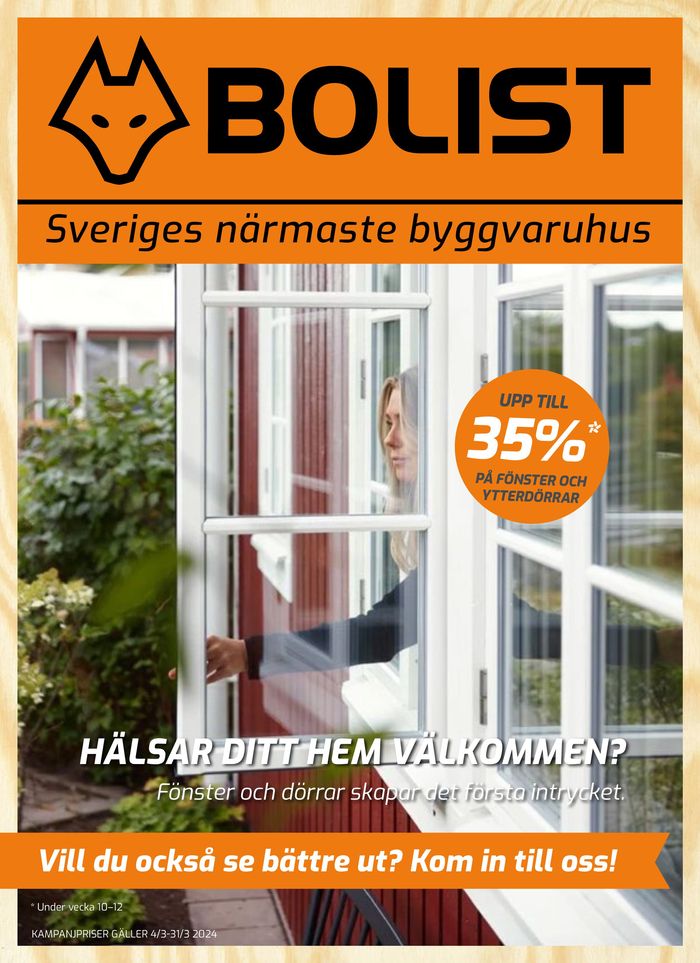 Bolist-katalog i Hemse | Upp till 35%* på fönster och ytterdörrar ! | 2024-03-06 - 2024-03-31