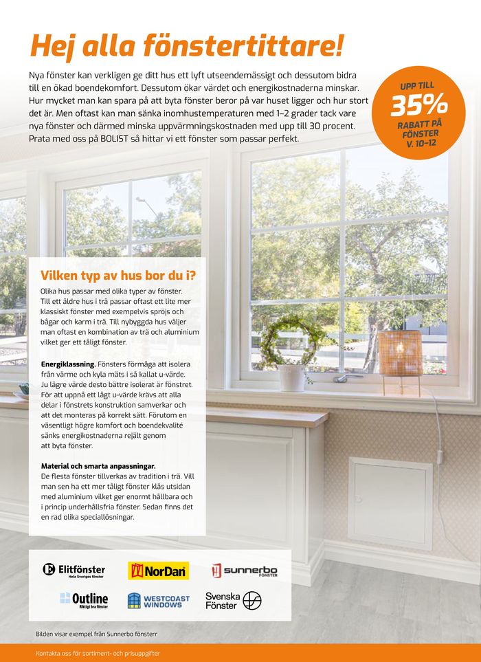 Bolist-katalog i Arboga | Upp till 35%* på fönster och ytterdörrar ! | 2024-03-06 - 2024-03-31