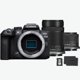 Canon EOS R10 Mirrorless Camera + RF-S 55-210mm Lens + RF-S 18-45mm Lens + SD Card + ... för 15220 kr på Canon