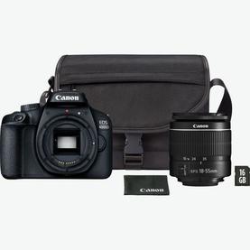 Canon EOS 4000D Camera, Black + 18-55 III Lens + SB130 Bag + SD Card (VUK) för 5899 kr på Canon