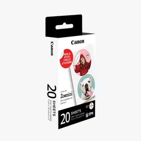 Canon ZINK™ 1.3” Pre-Cut Circle Sticker Pack, 20 sheets för 140 kr på Canon