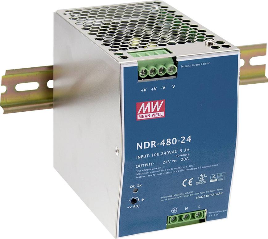 Mean Well NDR-480-48 DIN-skena nätaggregat   480 W 1 x för 1290 kr på Conrad