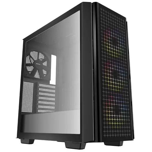 DeepCool CG540 Midi-Tower Datorchassi Svart 1 Förinstallerad Fläkt, 3 Förinstallerade LED-fläktar för 1090 kr på Conrad