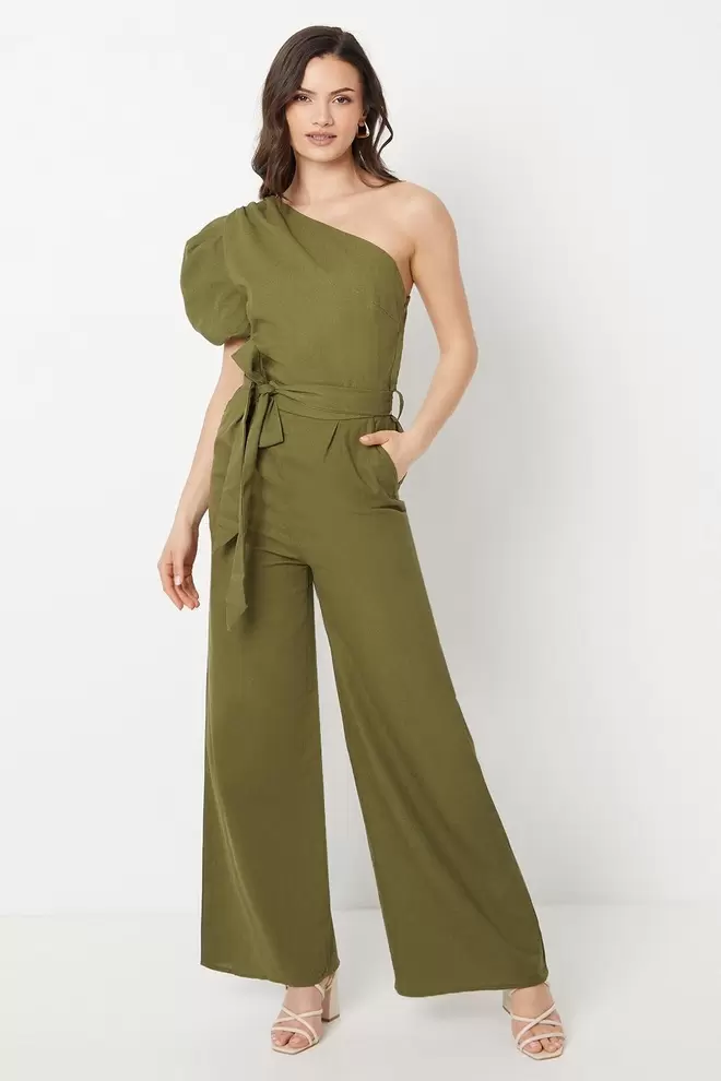 Linen One Shoulder Jumpsuit för 17 kr på Oasis