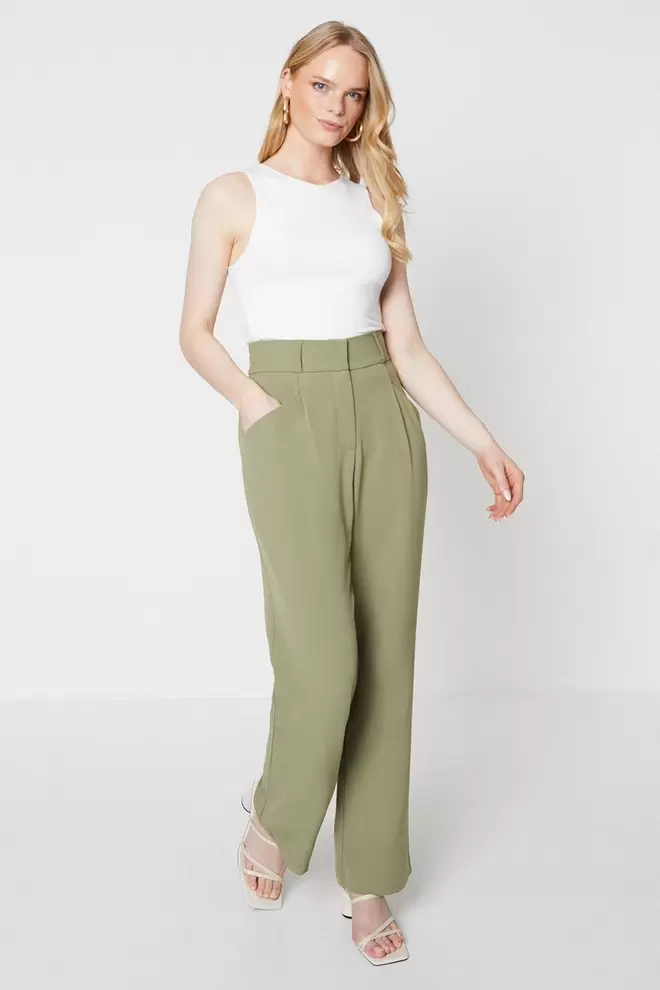 Wide Leg Relaxed Trousers för 17 kr på Oasis